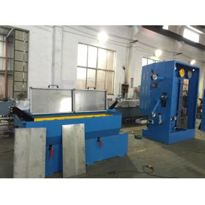 Blue Intermediate Wire Drawing Machine , Wire Making Machine With Online