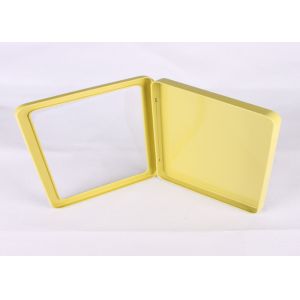 Cap Hinged Rectangle Metal Gift Tins With Clear PVC / PET Window On Top