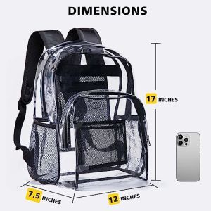 Transparent Clear Backpack See Through Security Clear Backpack Heavy Duty