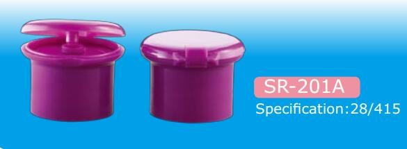 Φ28/415 PP/PET round flip top cap for cosmetic plastic bottle closure,smooth