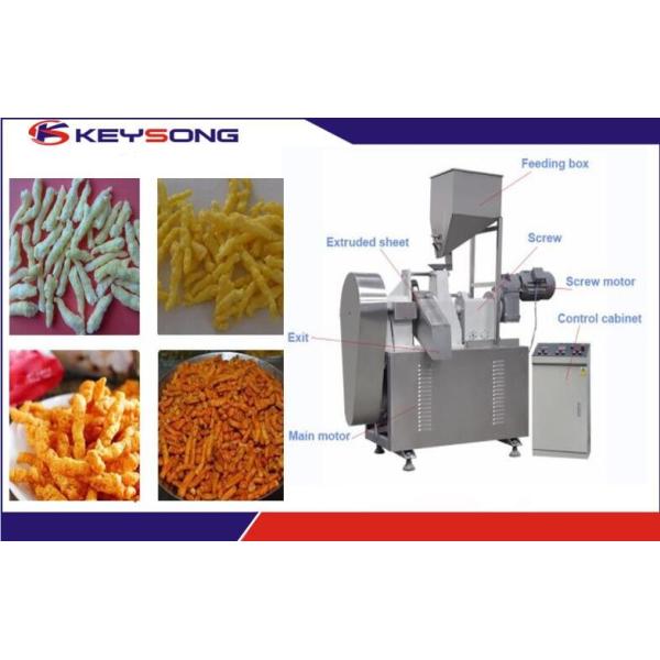 Fried Kurkure Cheetos Snacks Food Extruder Making Machinery Large Output