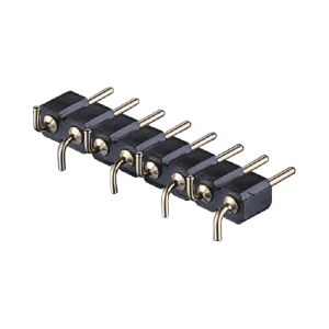 Gold Plated Machined Pin Header 2.54mm SMT SMD Dual Row Right Angle PCB
