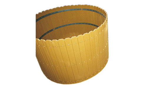 Recyclable WPC Outdoor Furniture , Round Durable Composite Flower Pot
