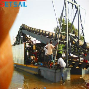 95kw-260kw Total Power Chain Bucket River Sand Gold Dredger with Anchor Winch