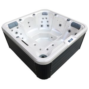 Wholesale Modern 5-Person Premium White Marble Hot Tub with 3KW Heater and 2000mm*2000mm*830mm Size from china suppliers