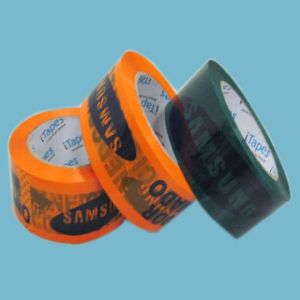 High adhesive red / yellow 3 inch packing tape for box Sealing / bundling