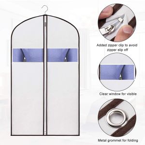 Men Zippered Non Woven Fabric CMYK 9gsm 60x90cm Suit Holder