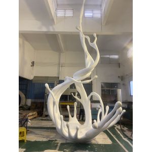 Large EPS Abstract Water Wave Sculpture Customize Polishing Surface