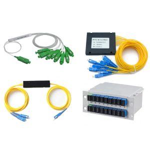 CE Certified Fiber Optic Splitter with 1x2 to 1x64 Configurations and 1260-1650