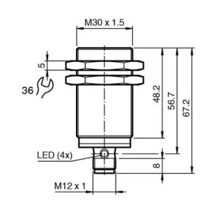 NBB15-30GM50-E2-V1 Inductive Sensor 30mm, IP67, M12, IO-Link | Pepperl+Fuchs