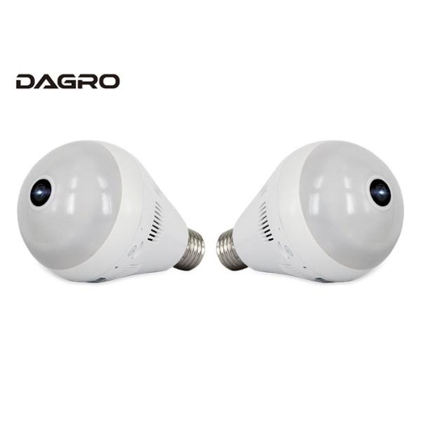 Wide Angle Fisheye Light Bulb Cctv Camera / Security Surveillance Light Bulb IP