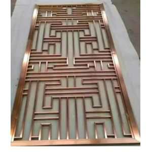 Customizable Stainless Steel Room Divider With Elegant Pattern Laser Cutting