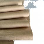 China Soft Peached Khaki 150GSM Polyester Spun Yarn Fabric For Women's Blouses and Uniforms for sale