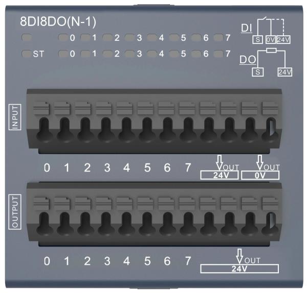 Quality Decowell Automatic Control Multifunctional Modules 8DI8DO Integrated PLC IO Module for sale