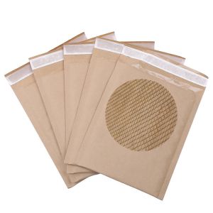 Recyclable Kraft Honeycomb Paper Padded Mailers Self Adhensive Tape