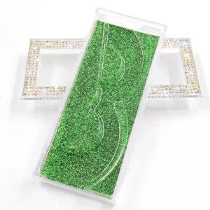 Custom Recyclable Glitter Flip Eyelash Paper Packaging Box hot foil