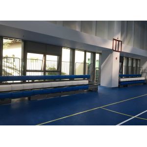 Gym Spectator Retractable Bleacher Seating Customized Colors For School Halls