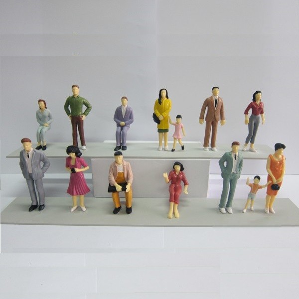 Quality 1:25 color figure--model figures,scale figure,painted figures,ABS figure,G gauge people,plastic mini  figures for sale