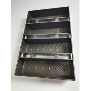 PTFE Al Alloy Baguette Cooking Bread Mold Loaf Pan Set