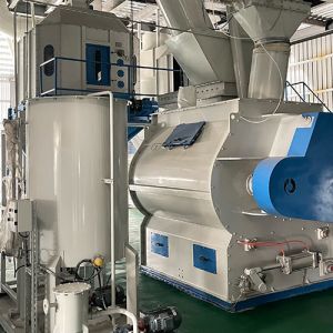 250kg 5.5kw Double Shaft Mixer Poultry Feed Mixer Machine 60 Seconds