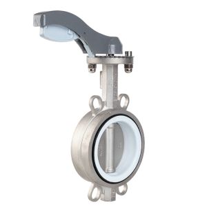 in stock 4 inch Wafer Lugged type ductile iron steel butterfly valve manual