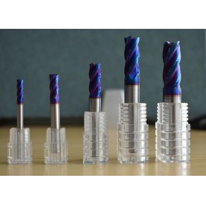 NACo4 Blue 3.0mm Flat End Mill Cutter For Titanium Alloy