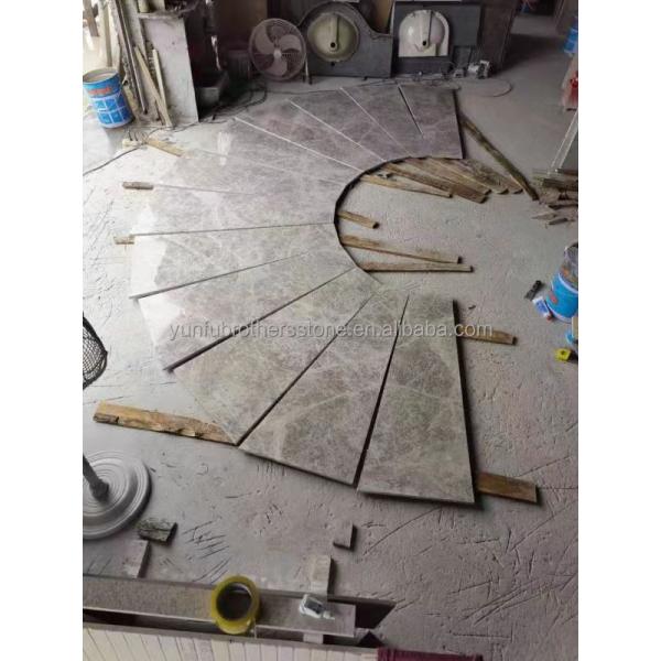 Foshan Custom Modern Honed Marble Big Slab Cut-to-Size Stairs for Home Interior Design
