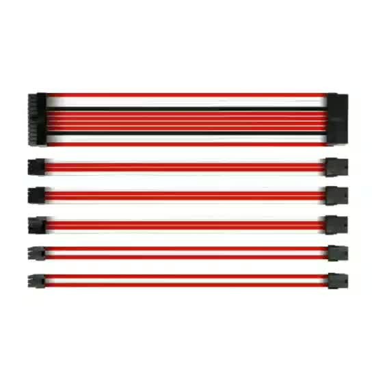 PSU extension Cable Kit softest cable 24 ATX 4+4 EPS 6+2 PCI-E 16AWG PET or