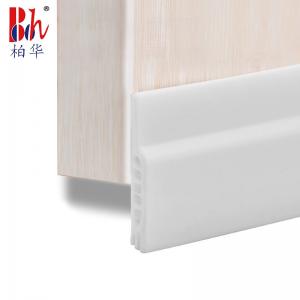 China Self Adhesive Silicone Weather Stripping Door Seal With 3M Glue Tape White 45mm on sale