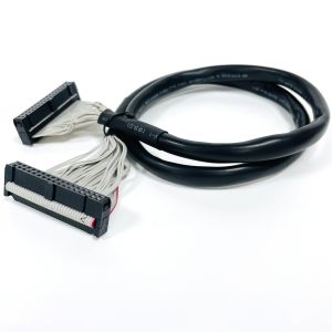 2.54mm Pitch Black Ribbon Flat Cable With UL2651 28awg IDC Connector