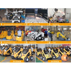 FREE SHIPPING CE EPA New Type Mini Skid Steer Track Loader Walk Behind Crawler