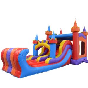 Custom Logo Printed Inflatable Bounce House with Double Slide and Customized