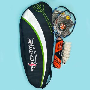 Wholesale Most Popular Badminton Set with Carbon Rackets and Hybrid Shuttlecocks from china suppliers