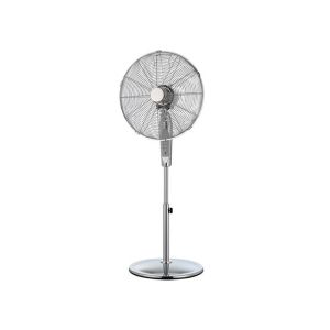 Oscillating Moving Metal Chrome Floor Standing Fan Indoor 16 Inch 3 Speed 4