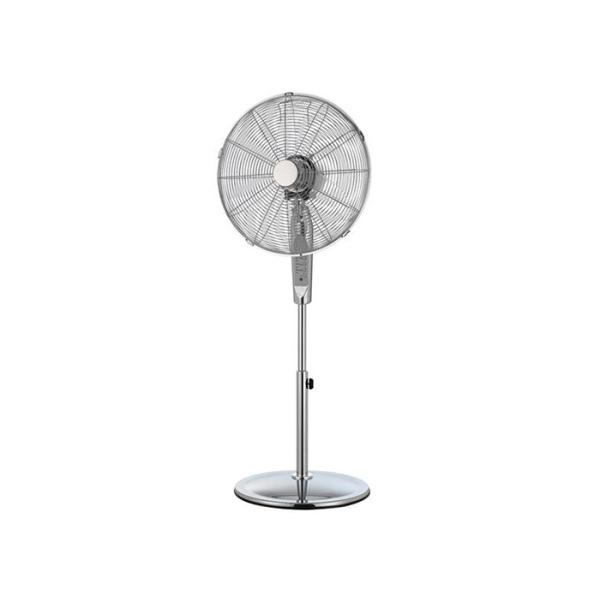 Oscillating Moving Metal Chrome Floor Standing Fan Indoor 16 Inch 3 Speed 4