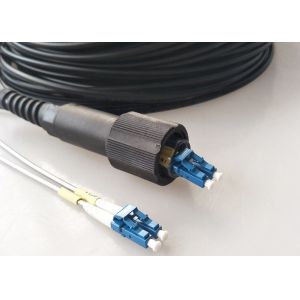 Outdoor PDLC Connector , Waterproof 2 Core Single Mode Fiber Optic Cable