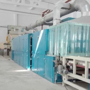 Nonwoven synthetic fiber and shoddy fiber airlaid machine making nonwoven