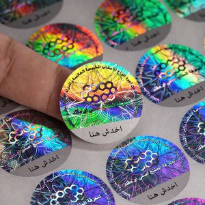 Personalized Security Stickers with Custom Shape Glossy Finish Digital Printing