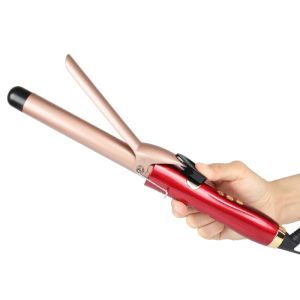 Electric Ceramic Wave Wand Curling Iron Rotate Wave Styler with LCD Display