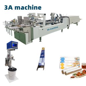 Automatic Aluminum Foil And Tin Foil Packaging Box Gluing Machine CQT-800
