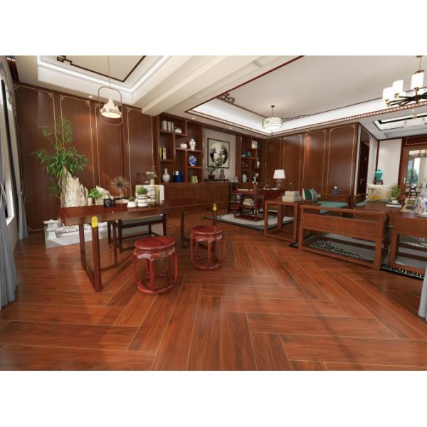 Antibacterial Wood Porcelain Tile 20x100cm Brown Tan Matt Soft Glazed