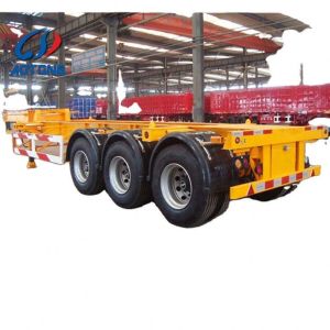 Fuwa Bpw Optional Axle 40 Feet 3 Axles Skeleton Semi Trailer for Container