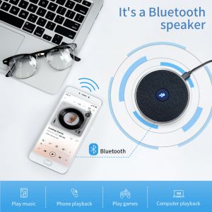 Wireless USB Conference Speakerphones Noise Cancelling 360 Degrees Omnidirection