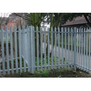 Rustproof D Section Palisade Fencing , 8ft High Steel Palisade Gates