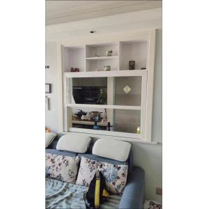 Haven Library Focused Folding Window Design Minimizing Glare on Book Pages While