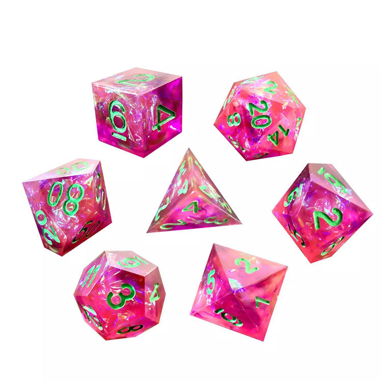Wholesale Handmade Sharp Edge Resin RPG Dice Portable Sturdy Polyhedron from china suppliers