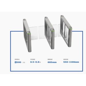RoHs Turnstile Security Gate With Integrated RFID Card Fingerprint Scanner