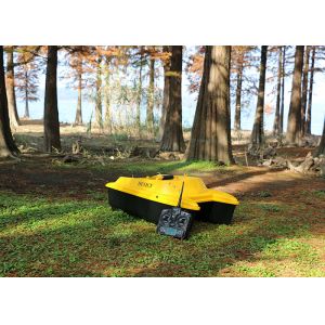 Yellow rc fishing bait boat remote frequency 2.4G two engines Structure DEVC-303