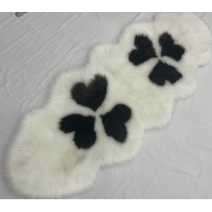 China 65x180 Plush Faux Sheepskin Carpet White Fur Rug on sale