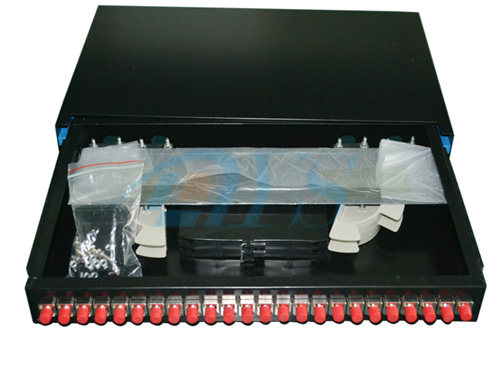 FC Slidable Type Odf Fiber Optic 24ports Rack Mount 19 Cold-rolled Steel Sheet